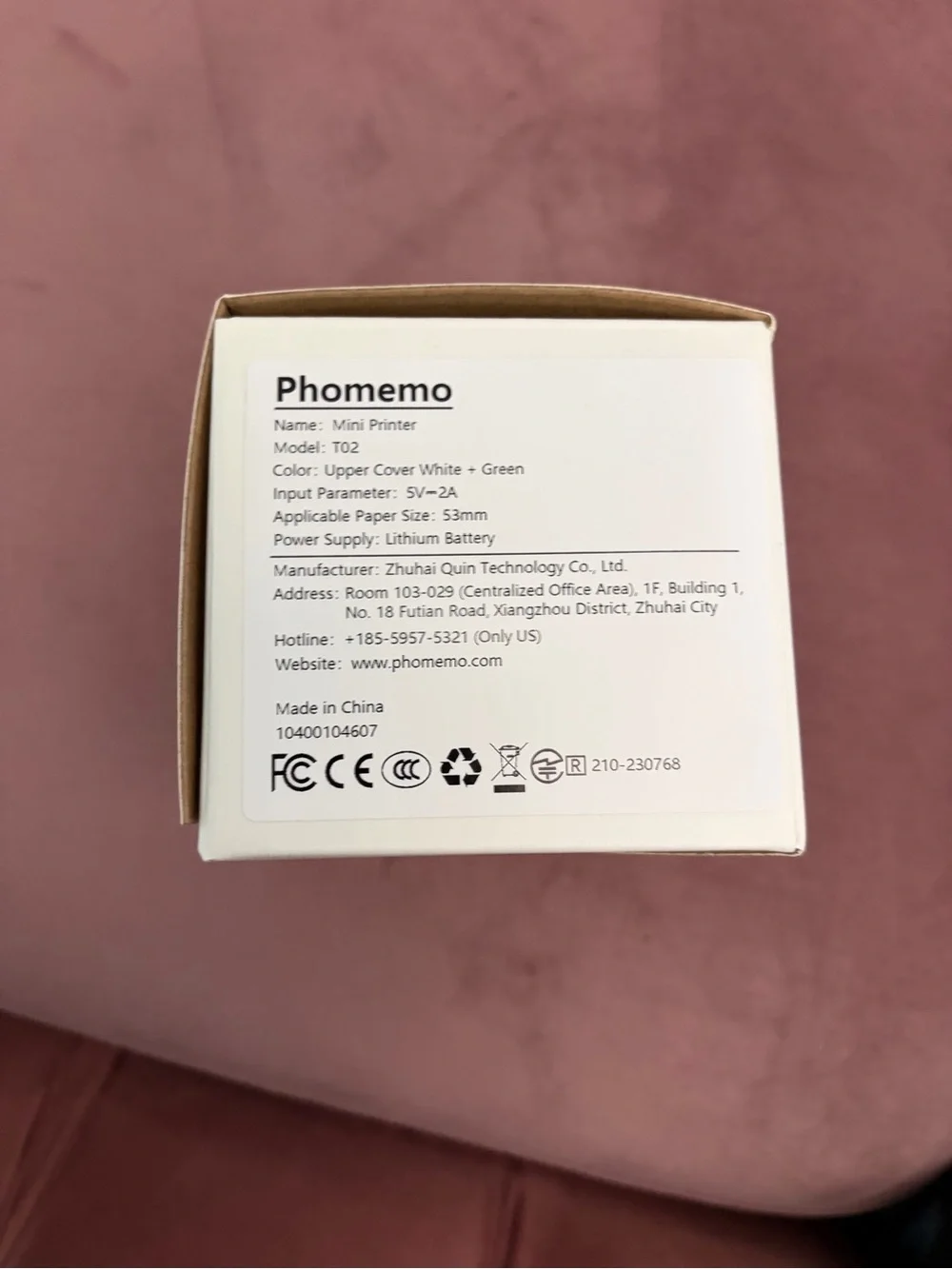 Phomemo Portable Thermal Label Printer - Mint Blue